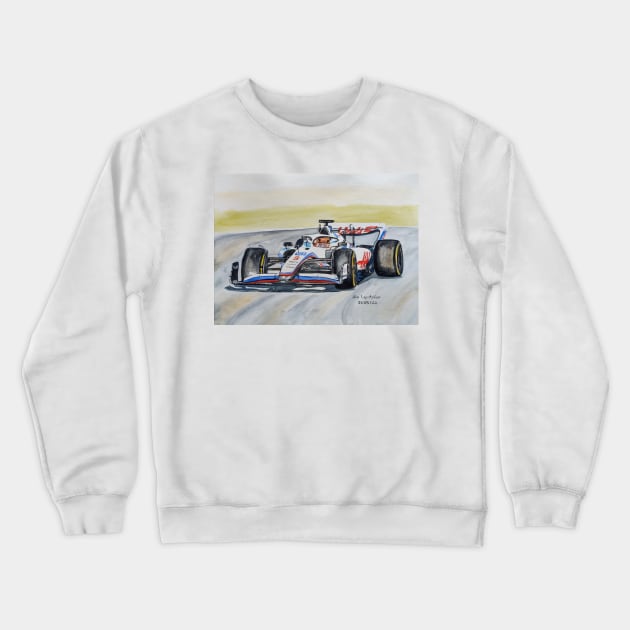 Formula 1 racing car illustration Crewneck Sweatshirt by Ala Lopatniov